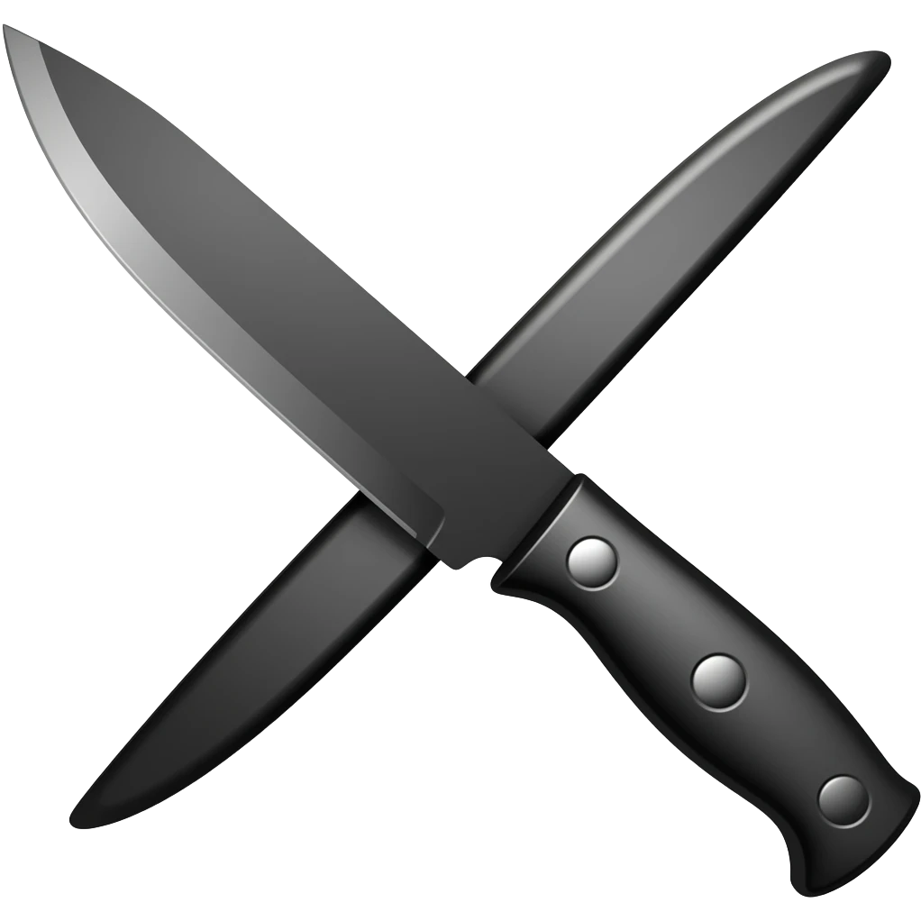 Black kinife emoji