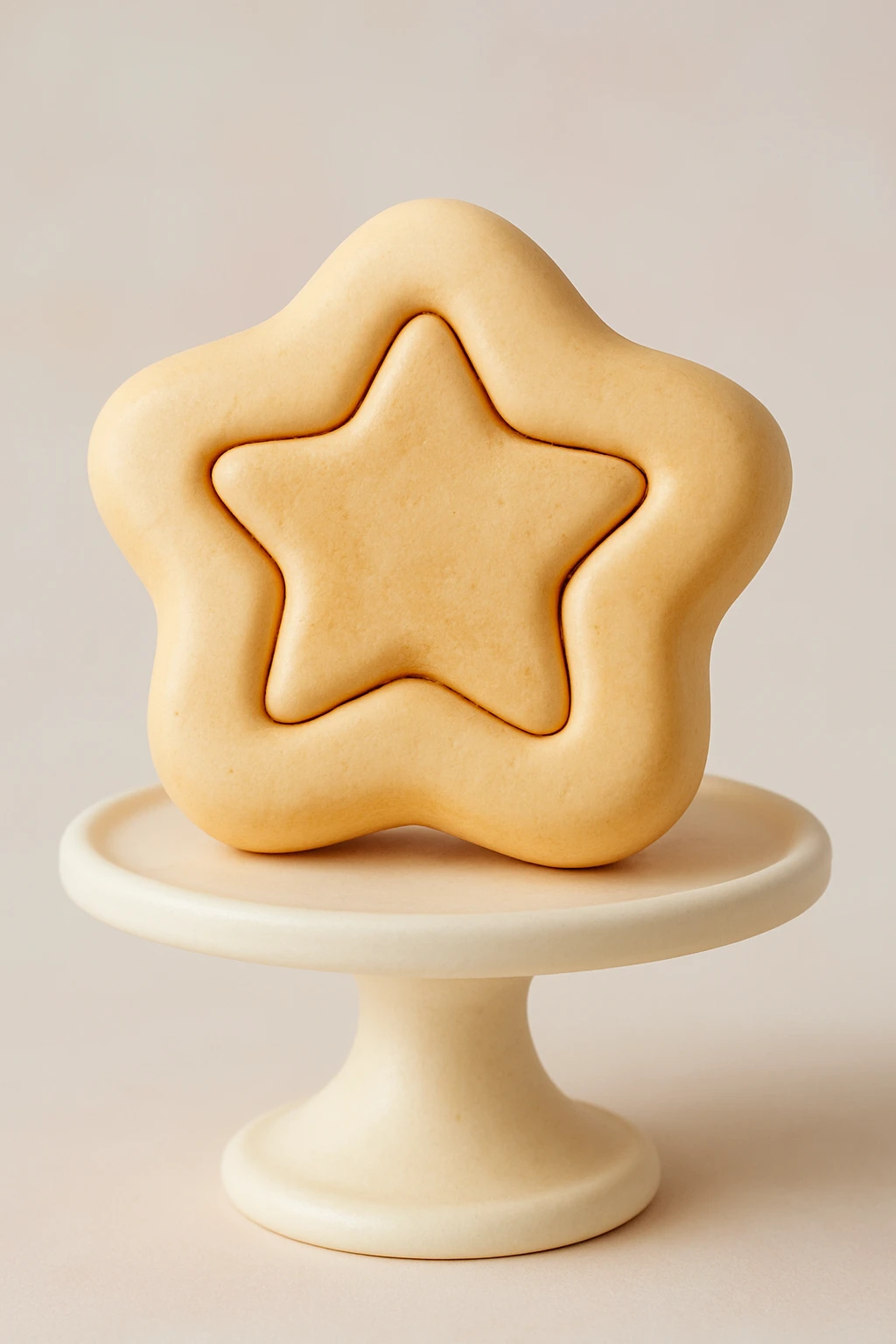 dalgona candy with star shape, inspired by Squid Game emoji