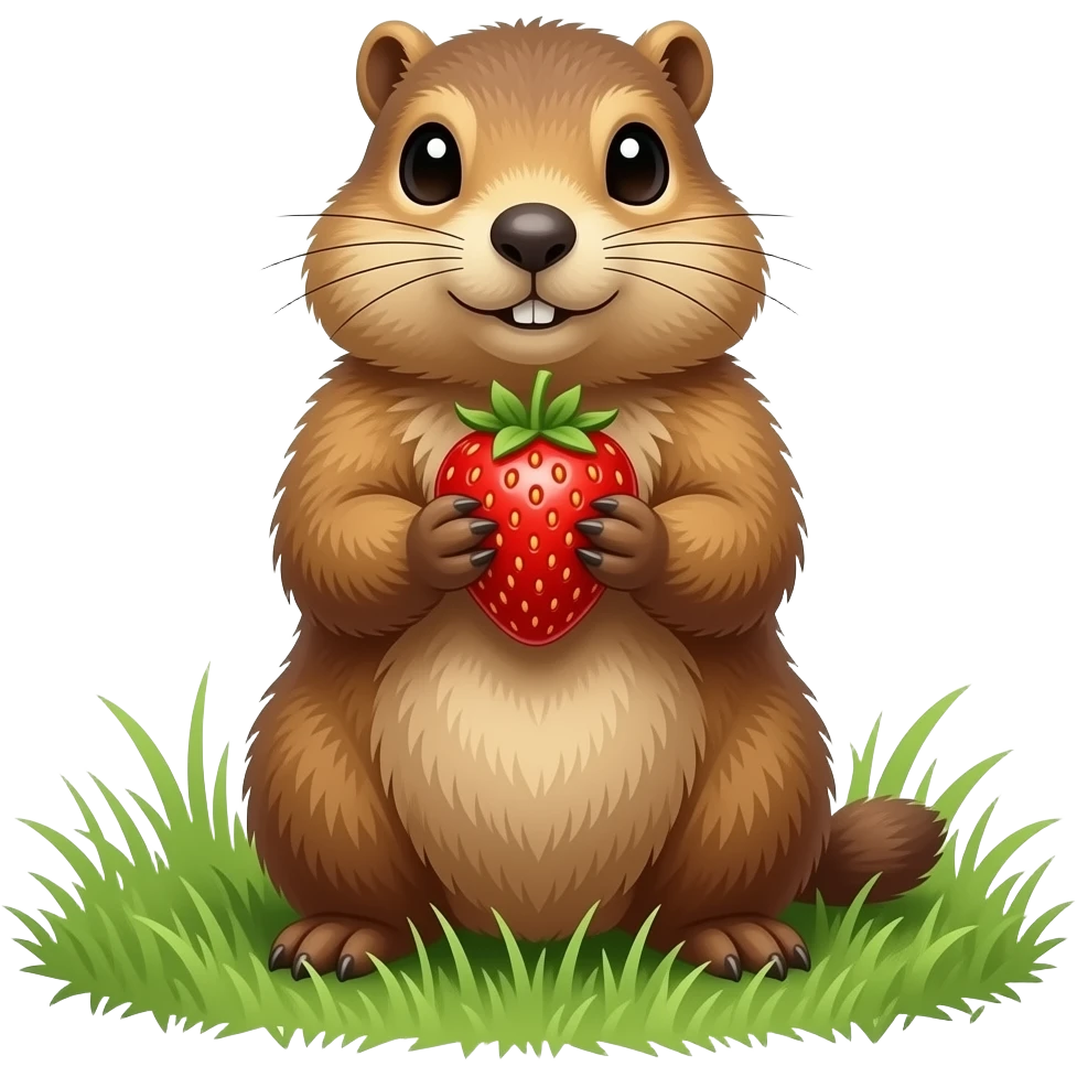 Marmot with strawberry emoji