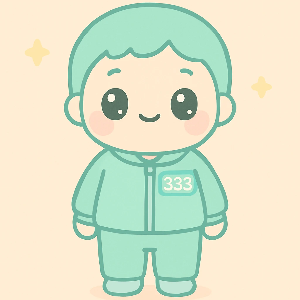Player 333 From Squid Games full height emoji