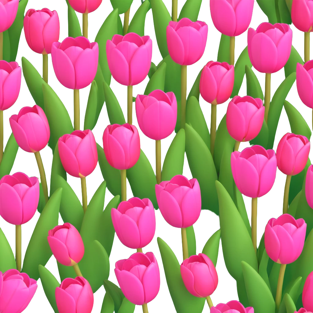 Pink tulips emoji
