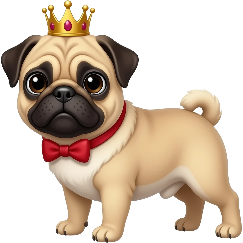 Pug rainha emoji