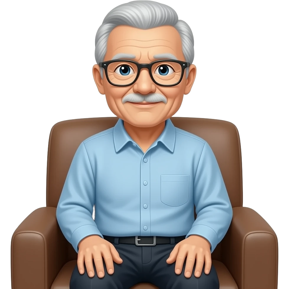a old person sitting on the chair emoji