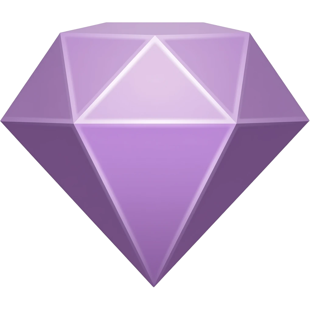 Pastel purple diamond emoji