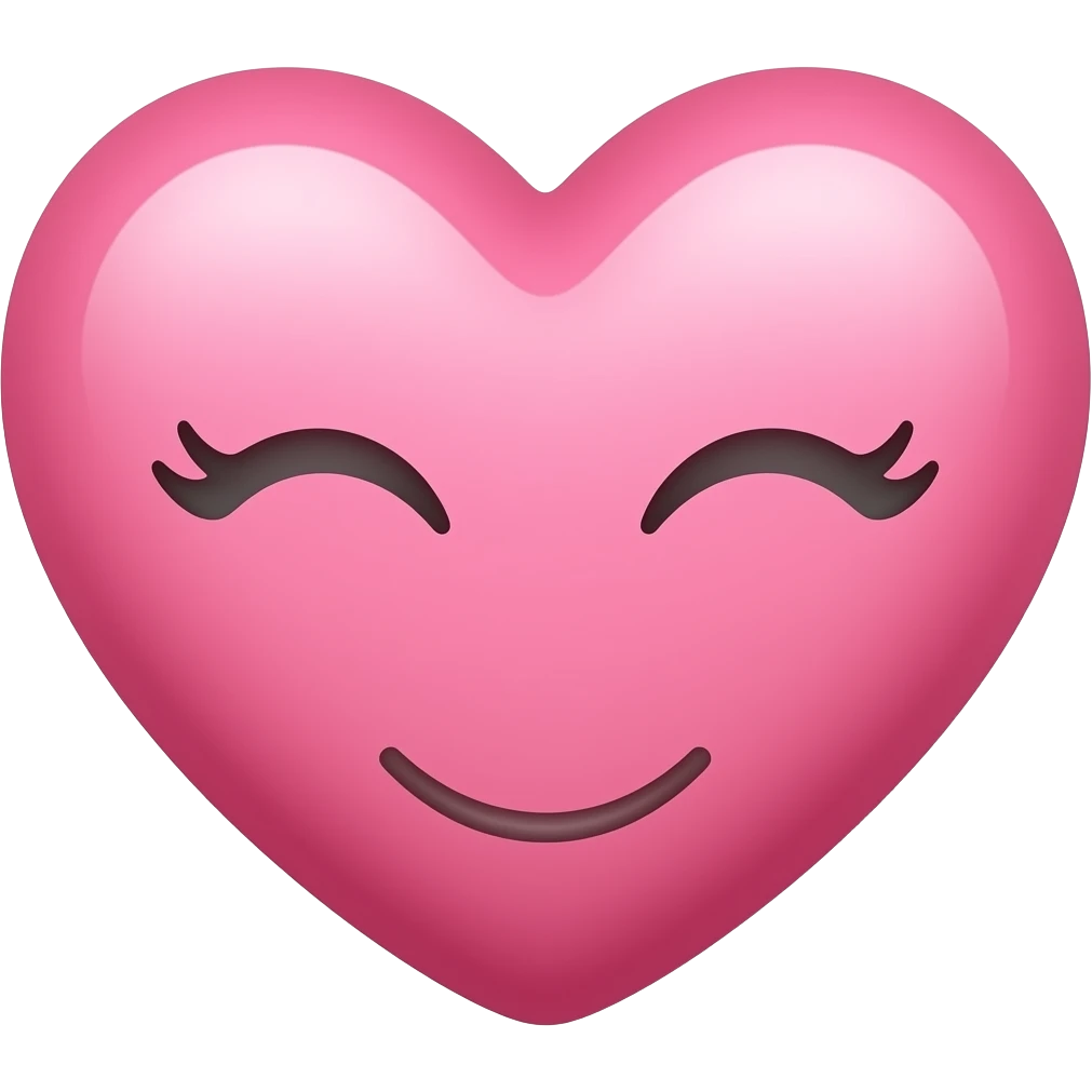 blinking pink heart emoji