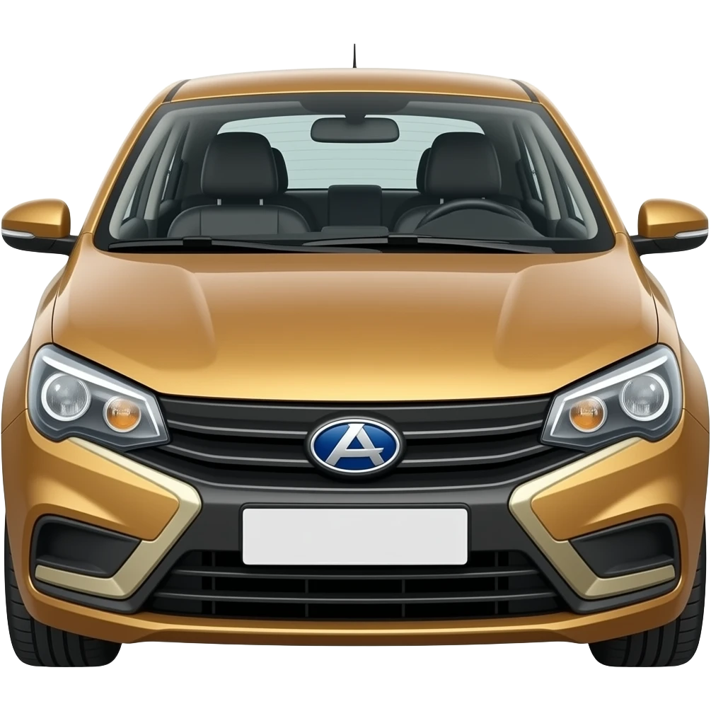 Emoji in the lada vesta view of the car is fully visible only car emoji