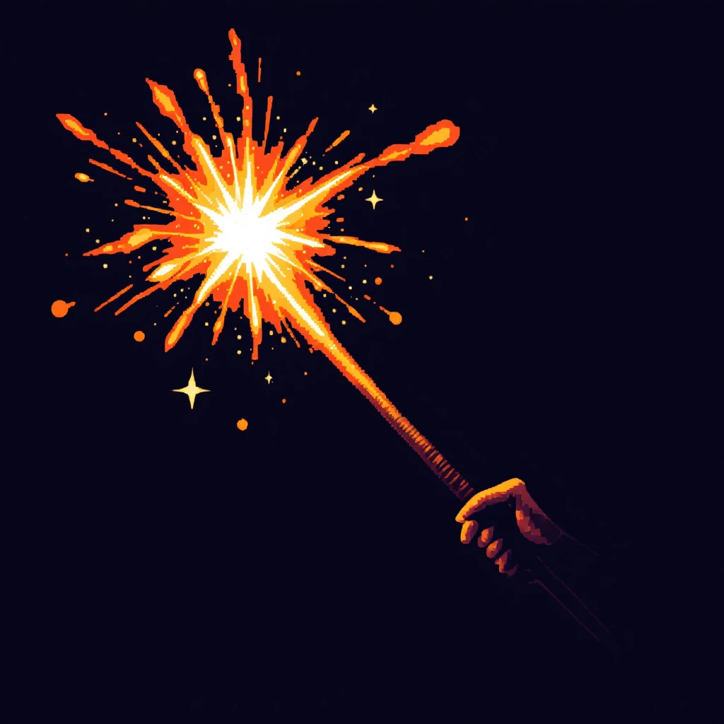 a little magic zap burst that would shoot from the end of a wand emoji