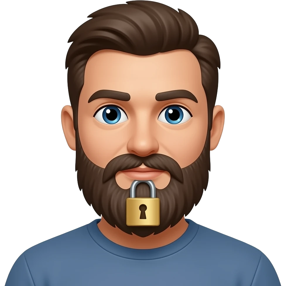 agregar barba tipo candado emoji