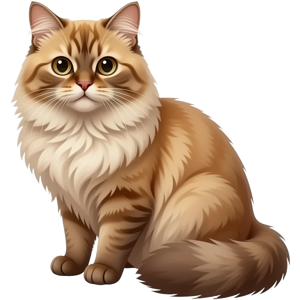 Realistic ugly sitting slim beautiful fine aesthetic thin Persiancat emoji