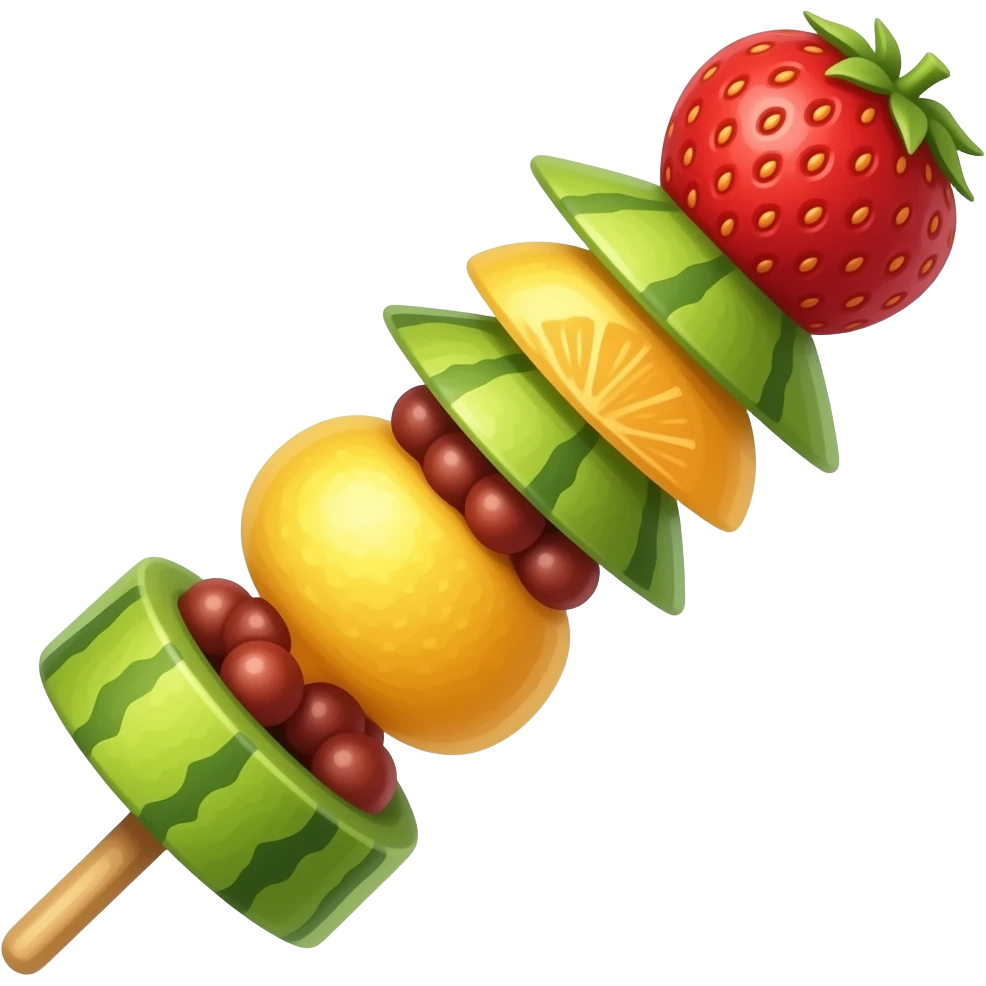 Fruit kebab emoji