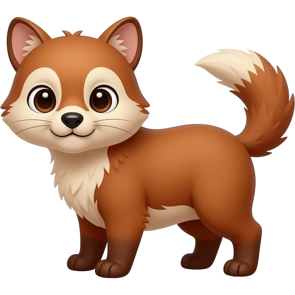 A cute reddish brown emoji