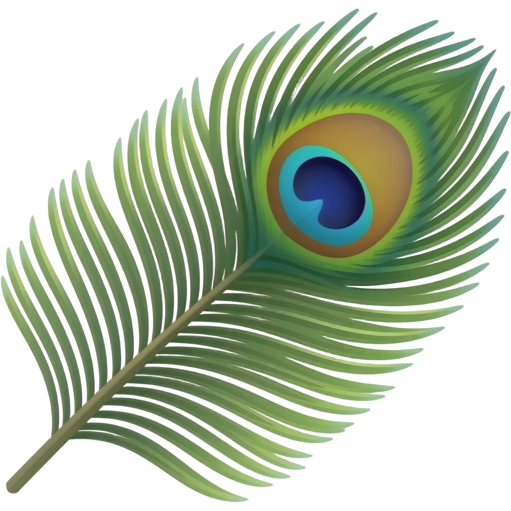 Only one peacock feather emoji emoji