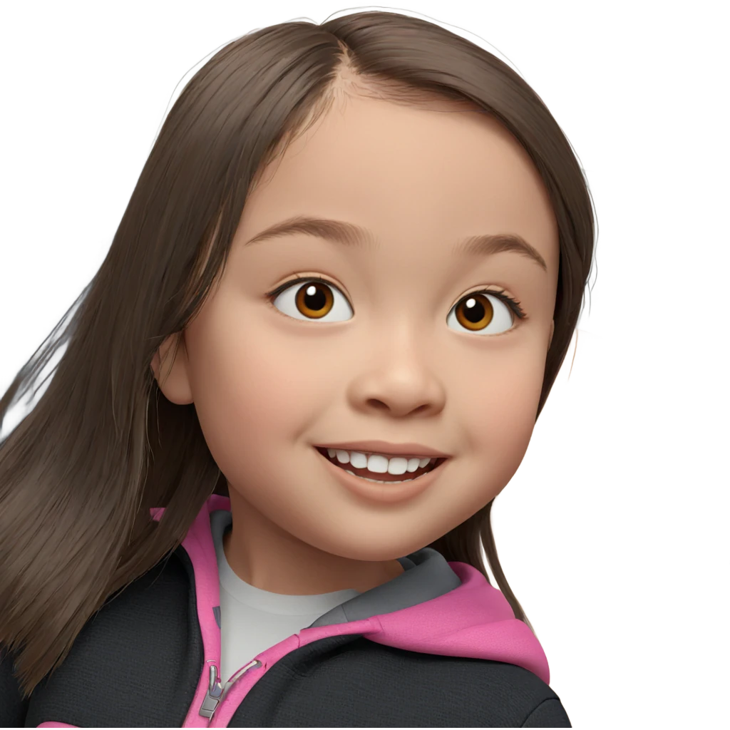 smiling girl with brown hair emoji