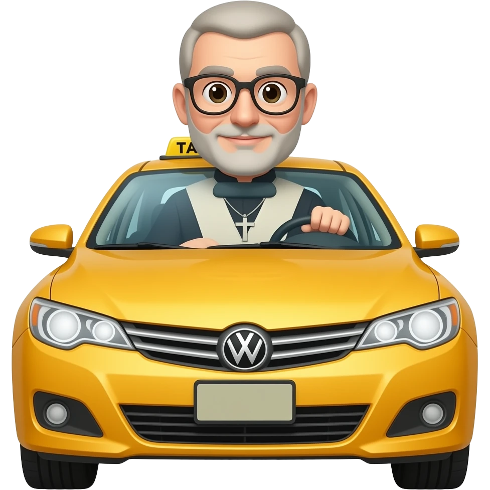 The priest as a taxist emoji