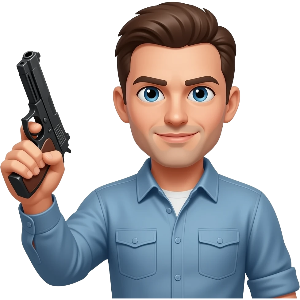 Holding a gun emoji