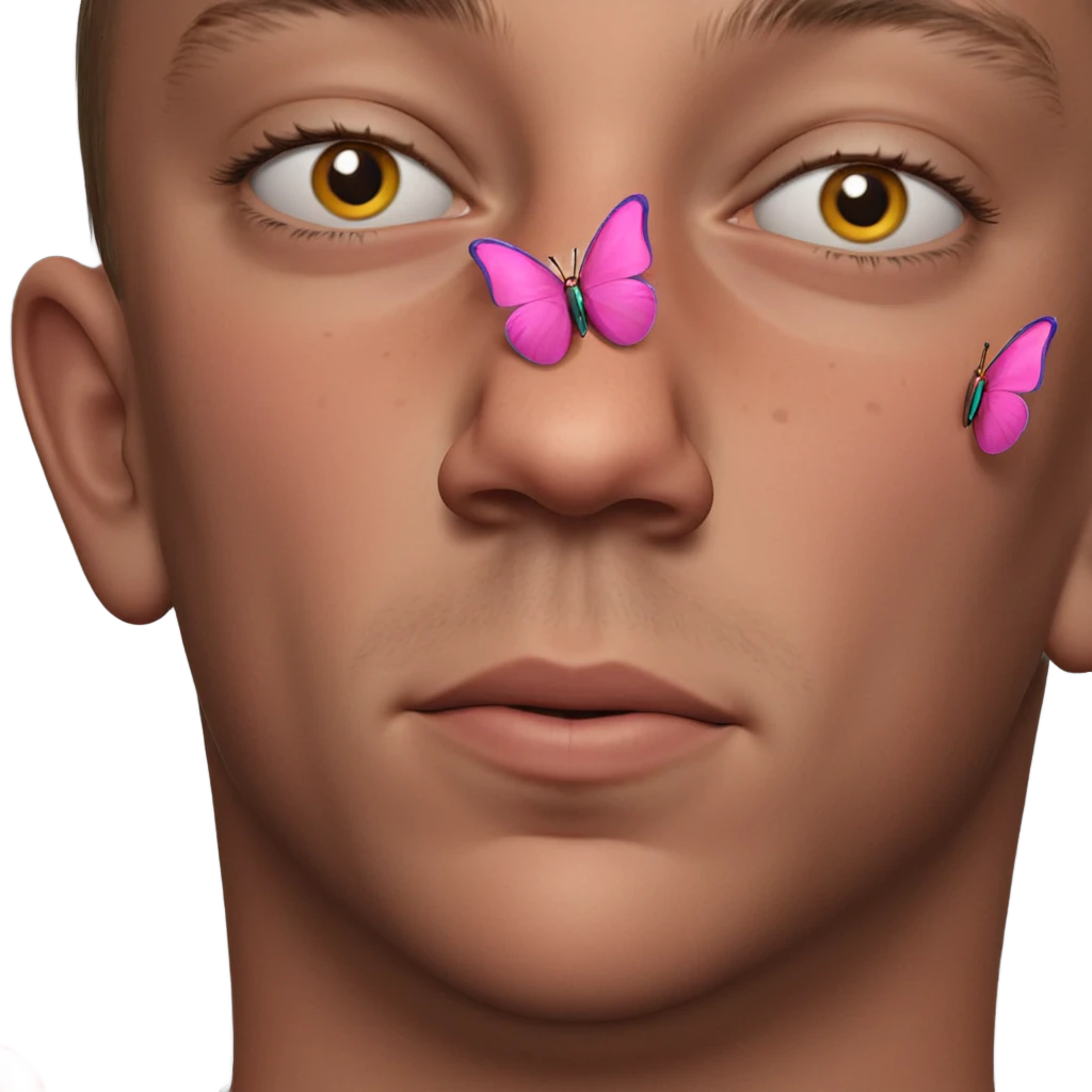 boy with heart and butterfly emoji