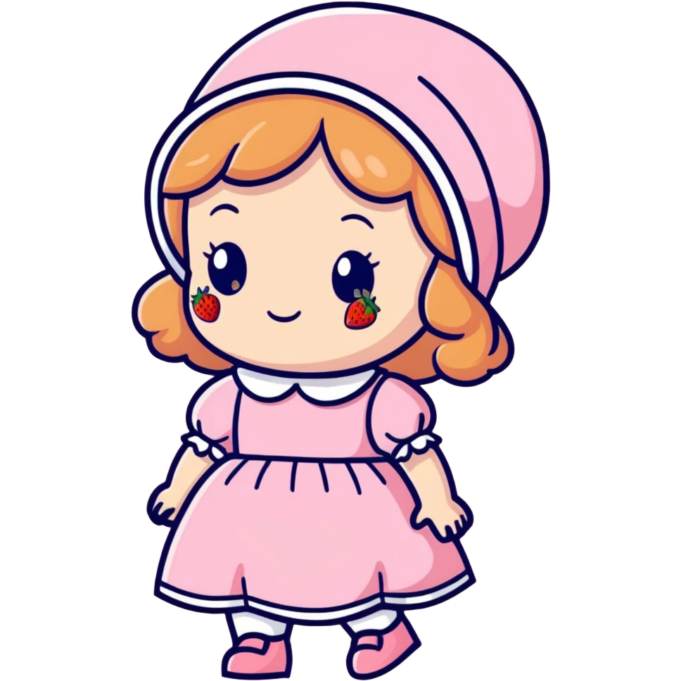 Strawberrry shortcake girl emoji