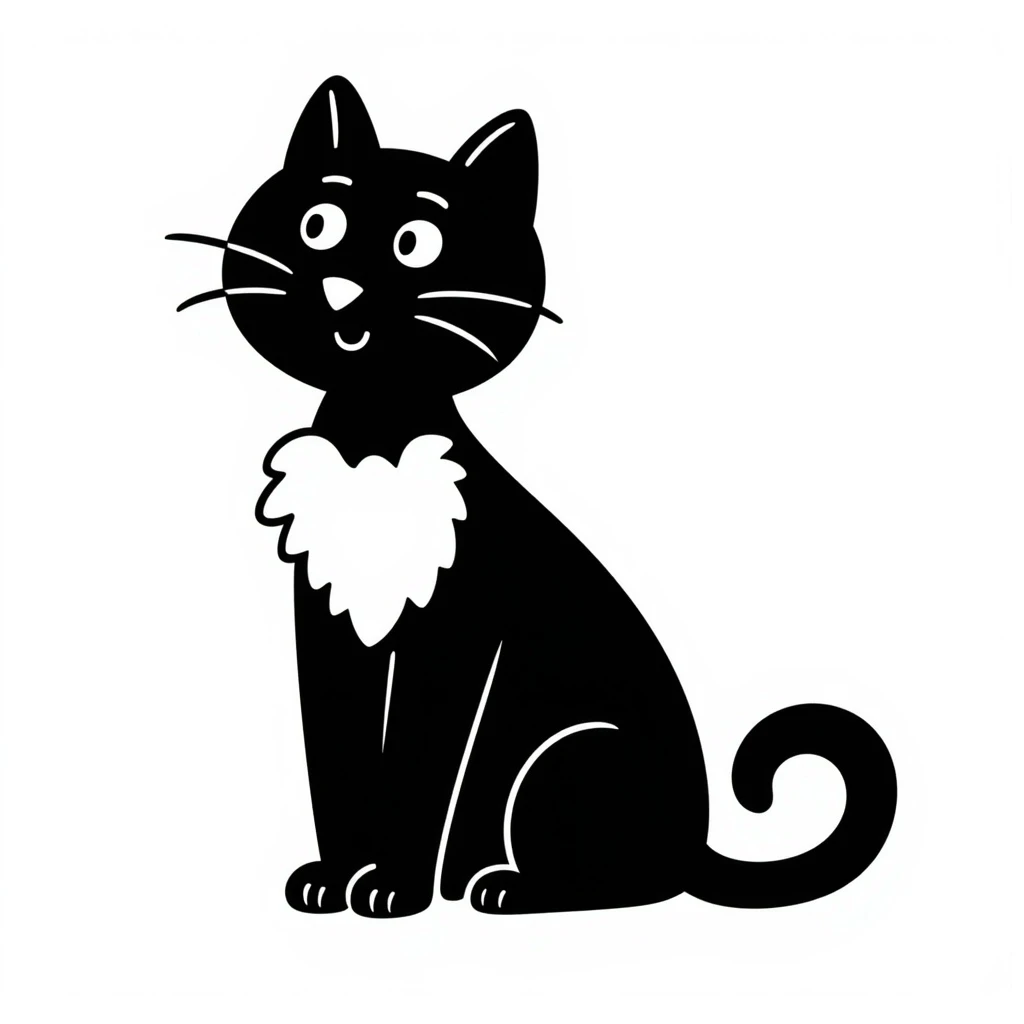 cat hand drawn doodle style emoji