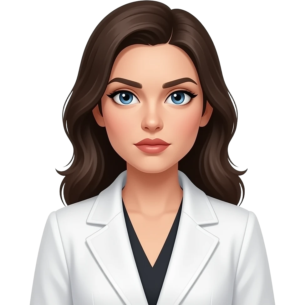 Habrigo blanco lindo de mujer elegante  con mirada intensa emoji