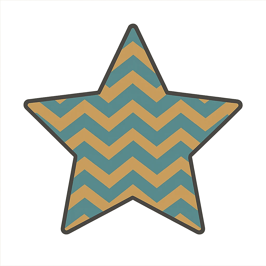star with a chevron pattern emoji