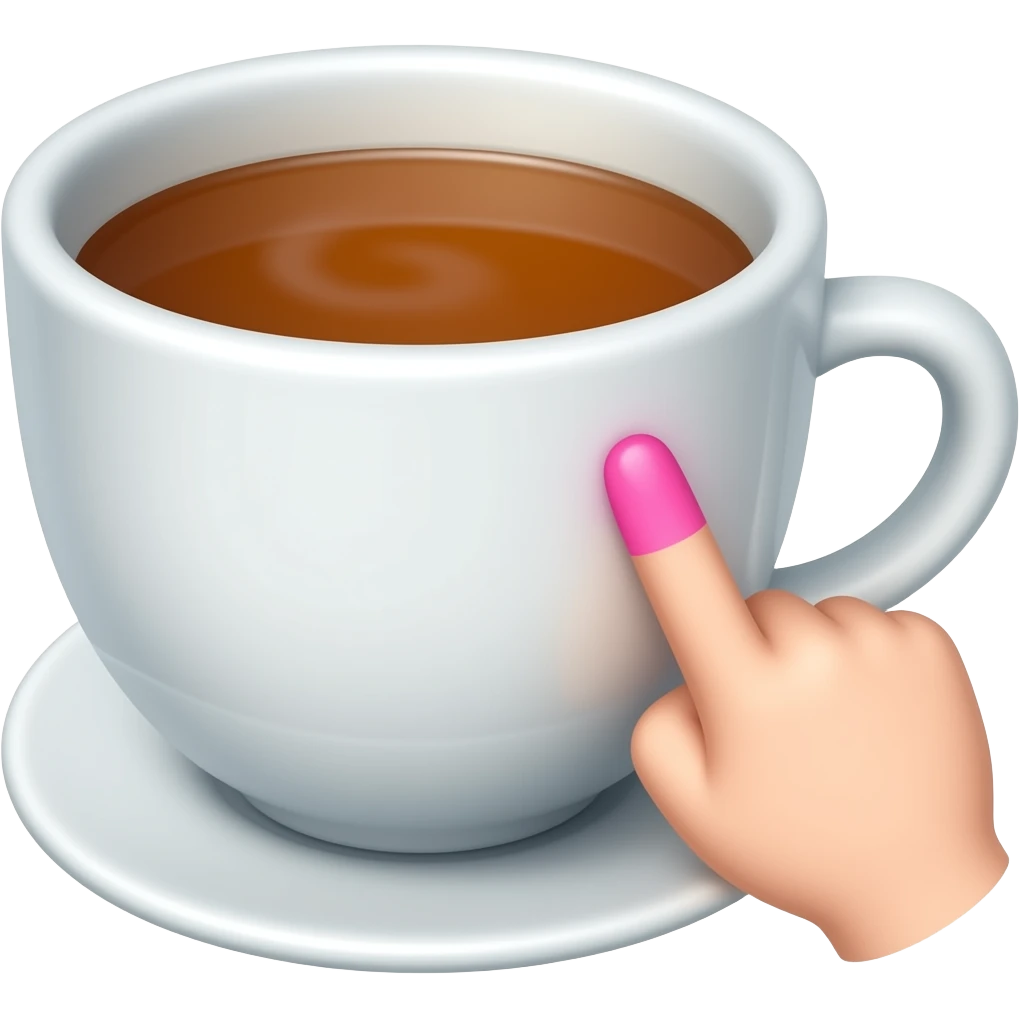 tea cup with pinky finger up emoji