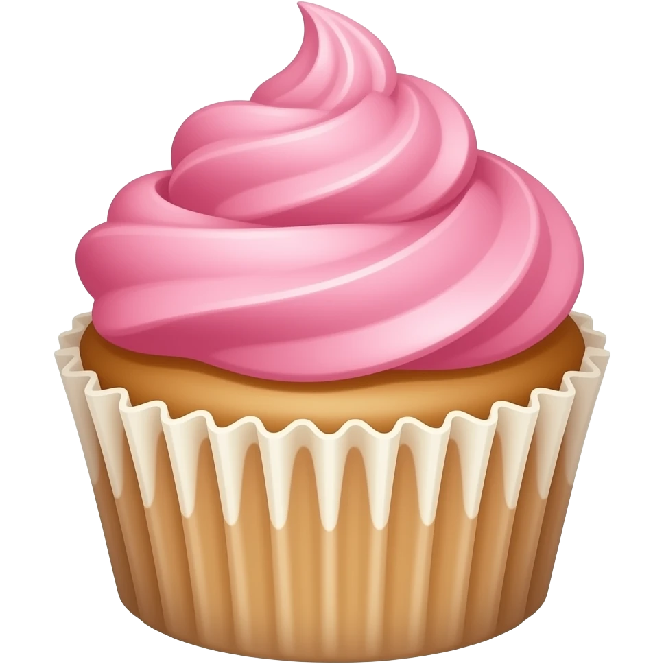 Cupcake with pink icing emoji