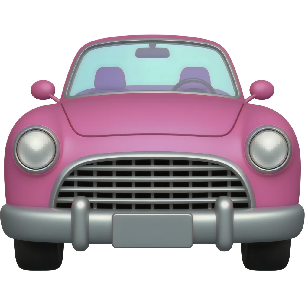 Auto rosado tipo Barbie emoji