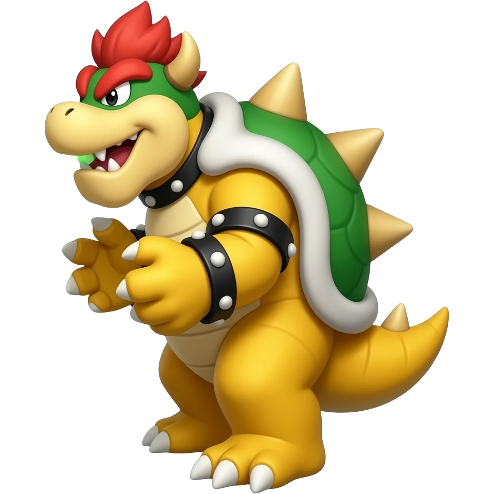 Make him gassy and fart green gas. Make it a side view and make him look a lot more like the character bowser emoji