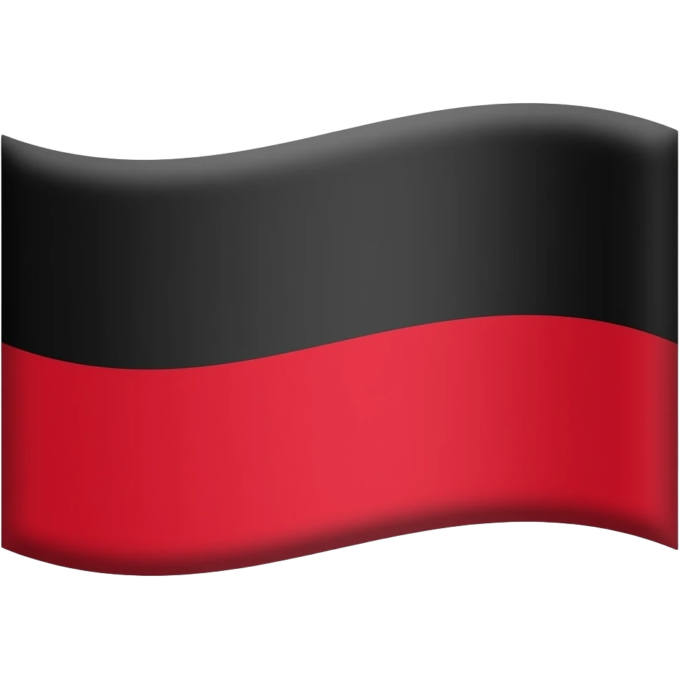 Create a emoji of DMK party flag which has black on top and red on bottom without wordings emoji
