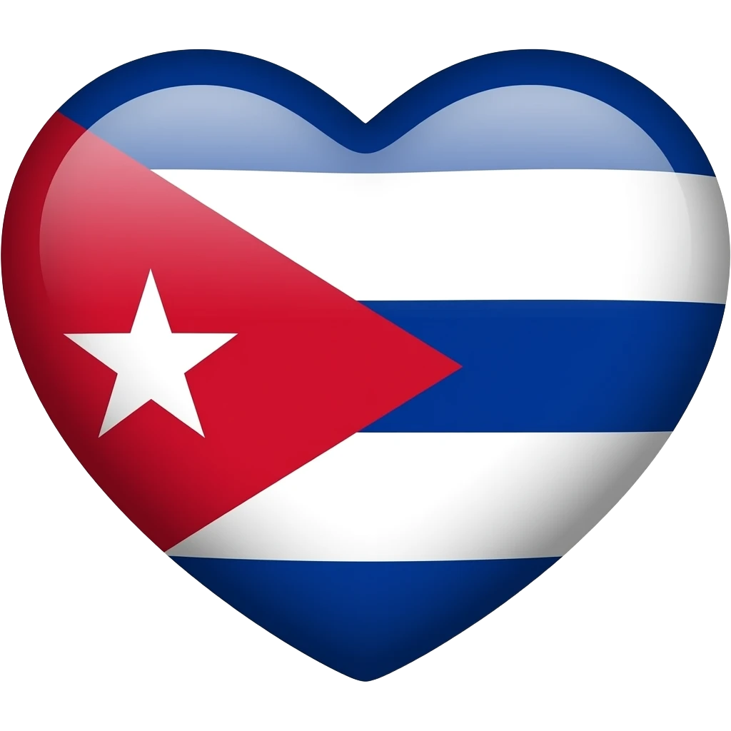 Cuba flag heart emoji