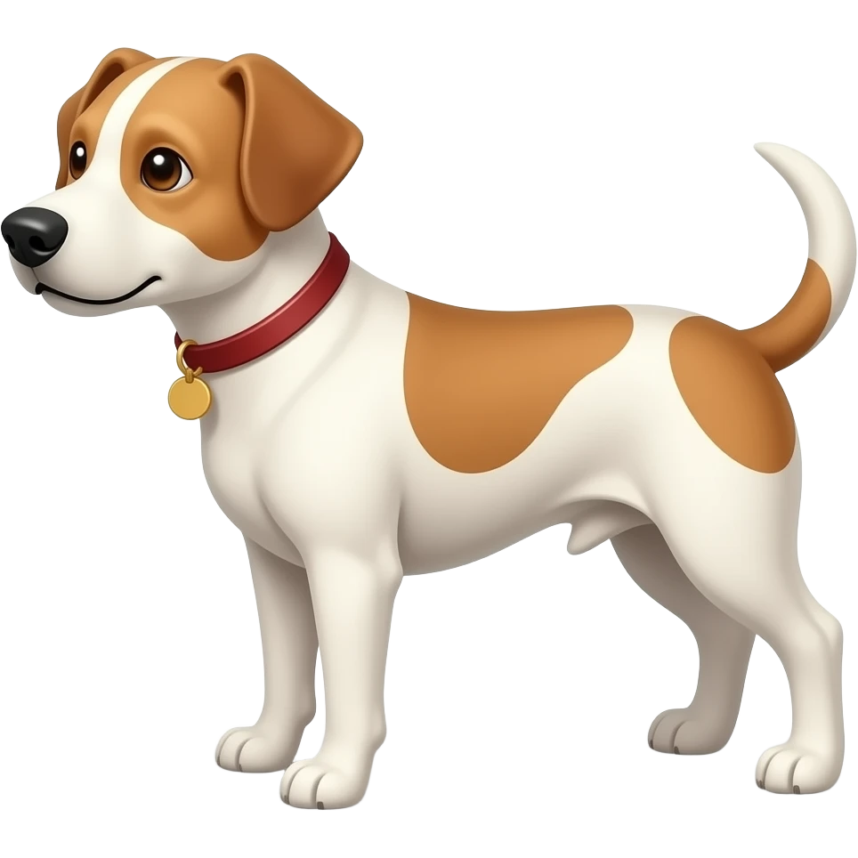 Add a dog with his shadow emoji