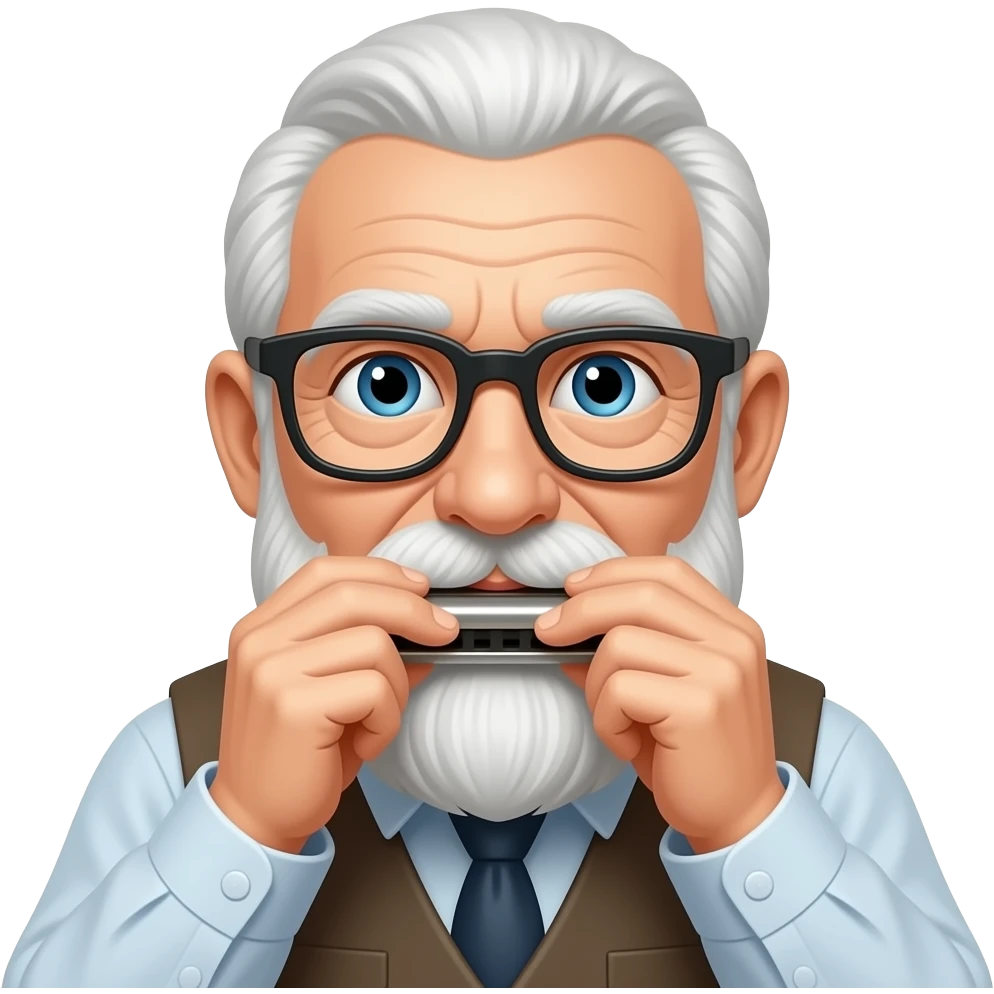 harmonica old man emoji