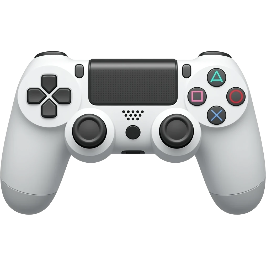 just an outline of a white controller emoji