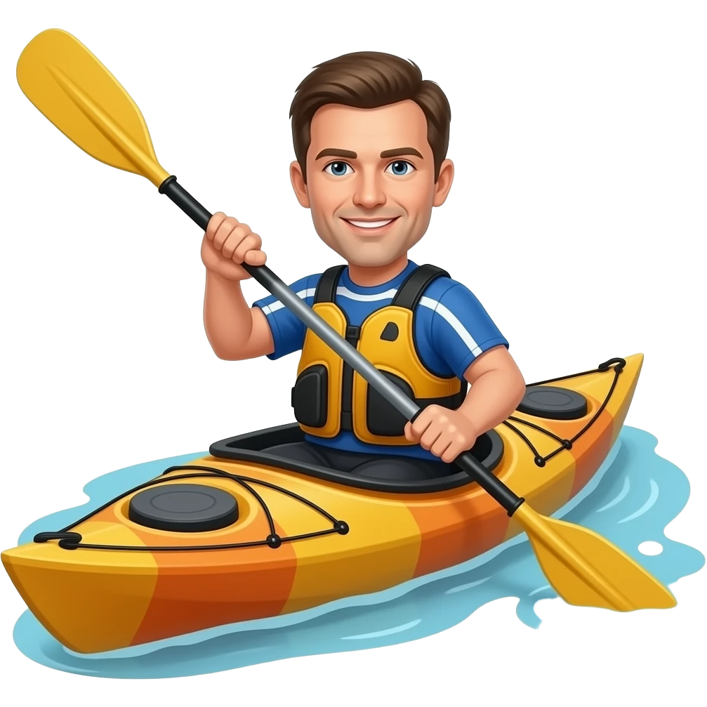 Krzysztof Majerczak on kajak emoji