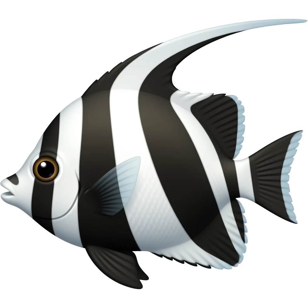 Kauderni banggai poisson rayures noir et blanc emoji