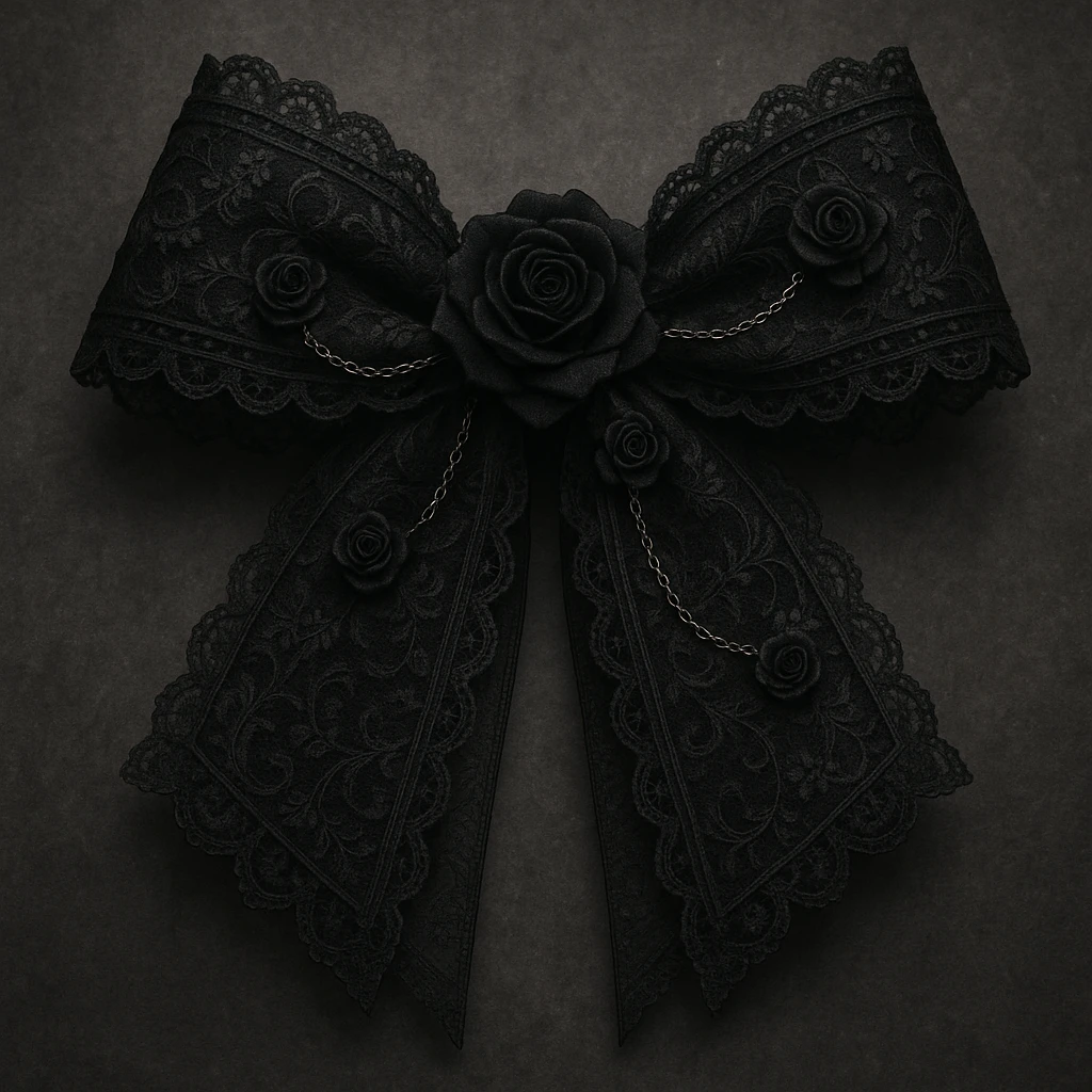 goth bow emoji