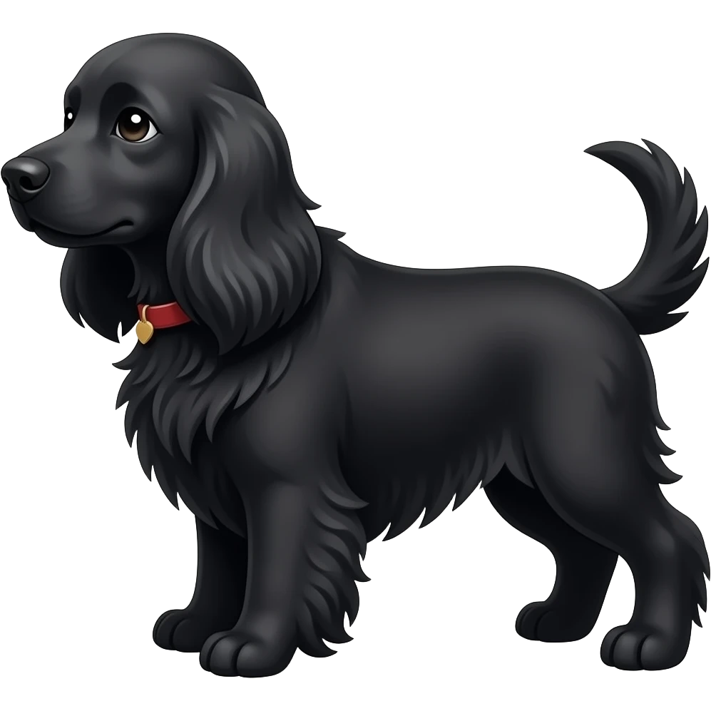 Black cocker spaniel emoji