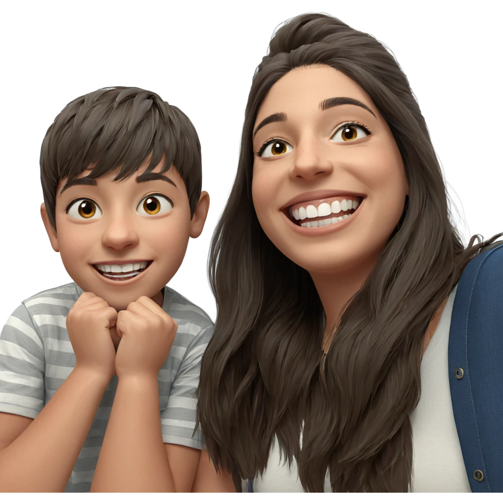 happy girl and boy together emoji
