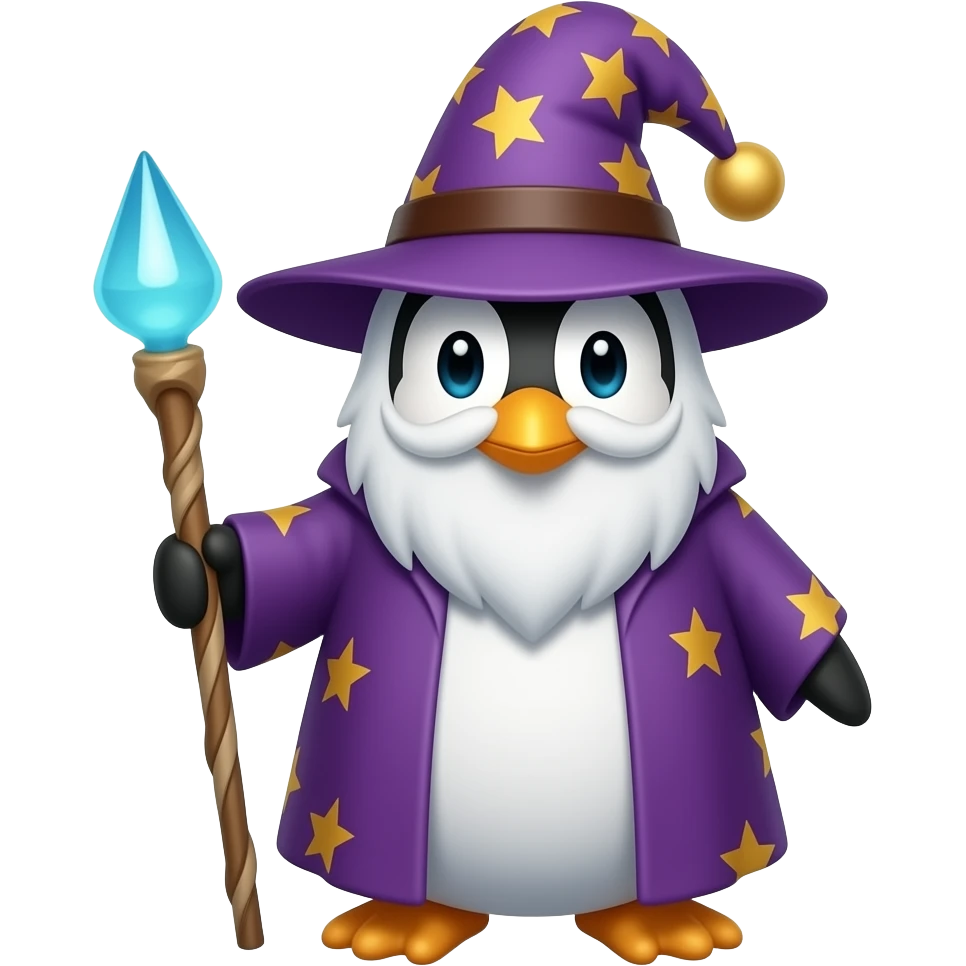 Penguin Wizard emoji