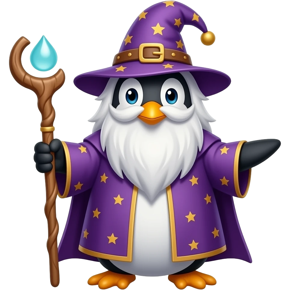 Penguin Wizard emoji