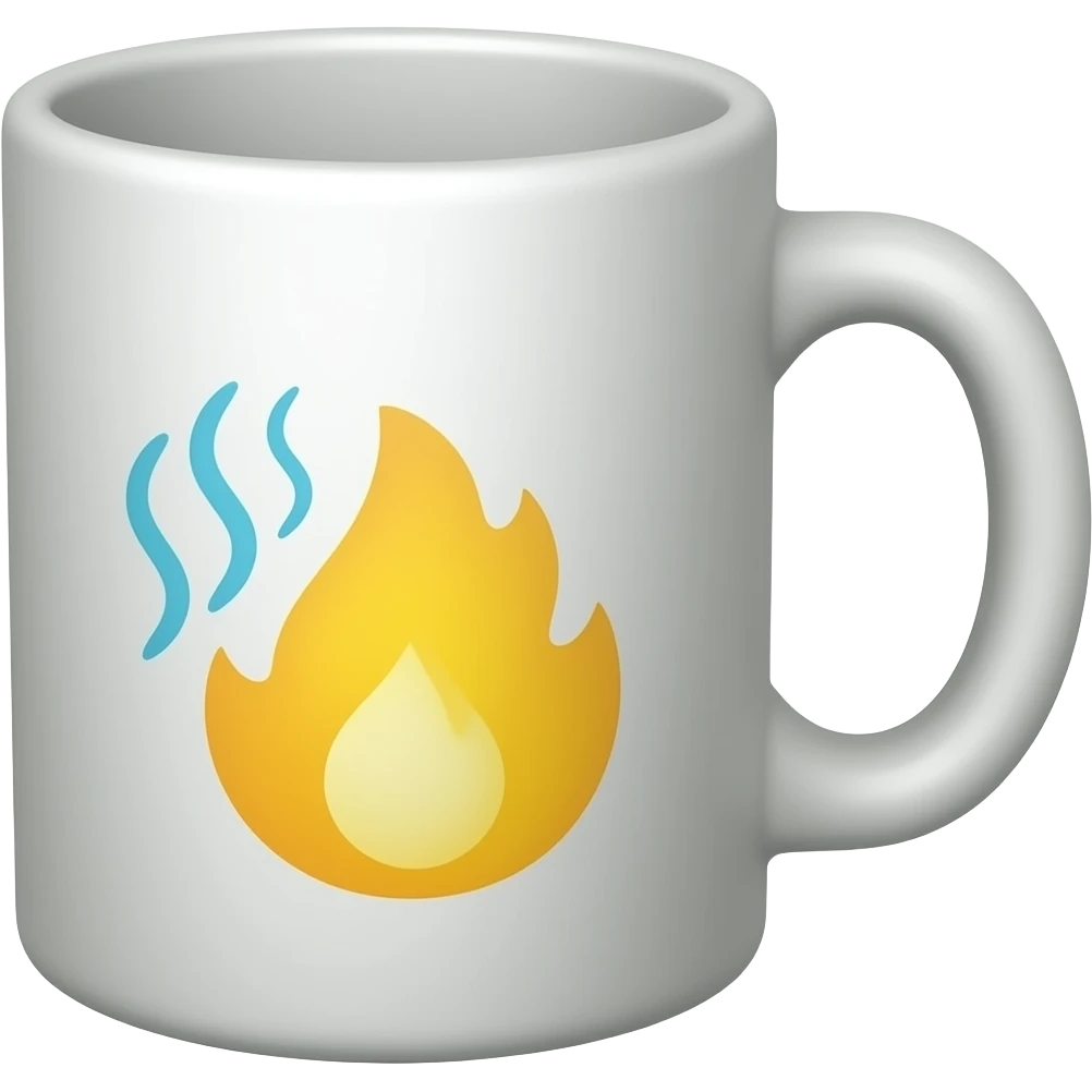 mug with drawings emoji