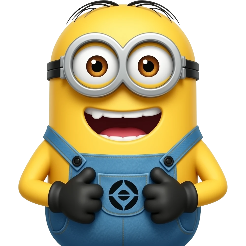 MAKE ME AN EMOJI WHERE HUMAN I AM SLAPPING MY BIG FAT GUT AND GIGGLING WHILE MINION emoji