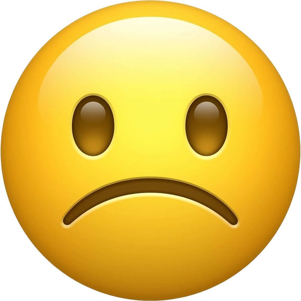 Círculo amarelo triste emoji
