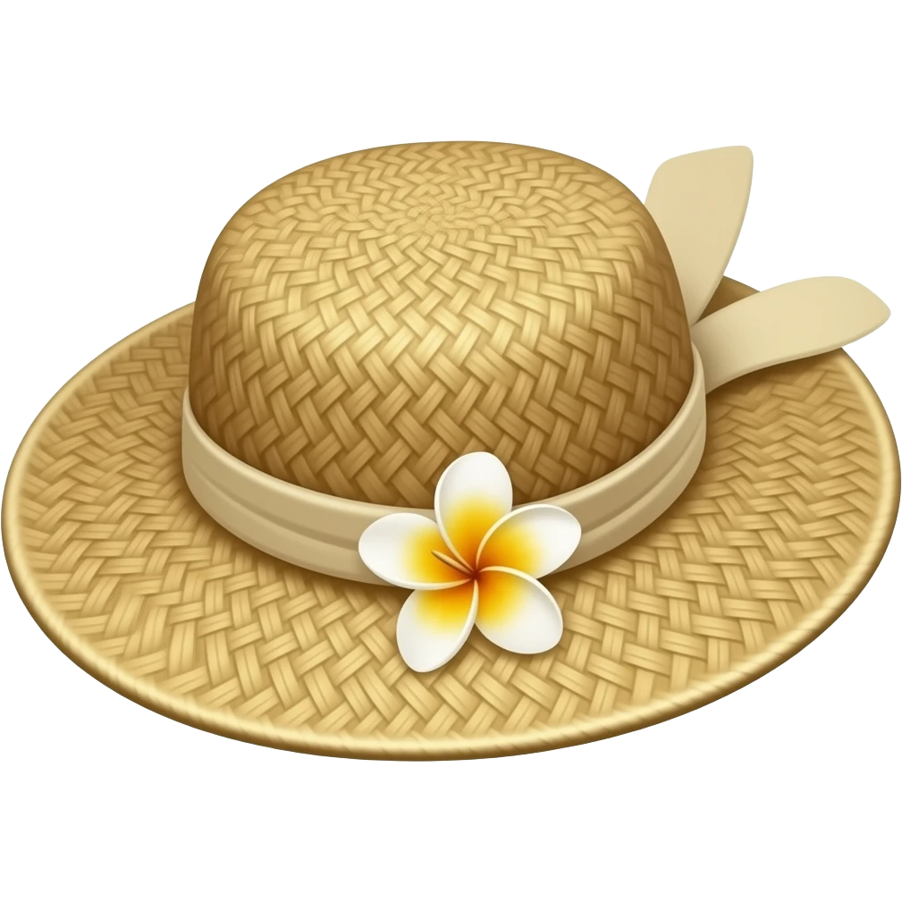 straw_flower_hat with flower emoji