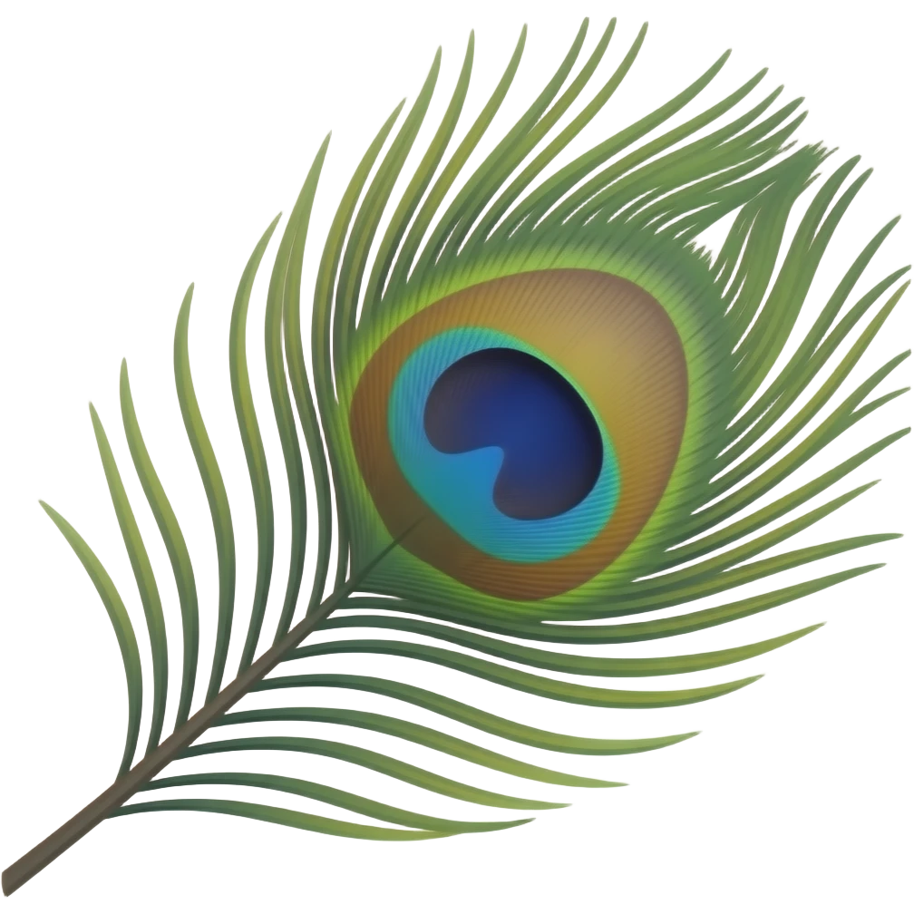 Peacock feather emoji