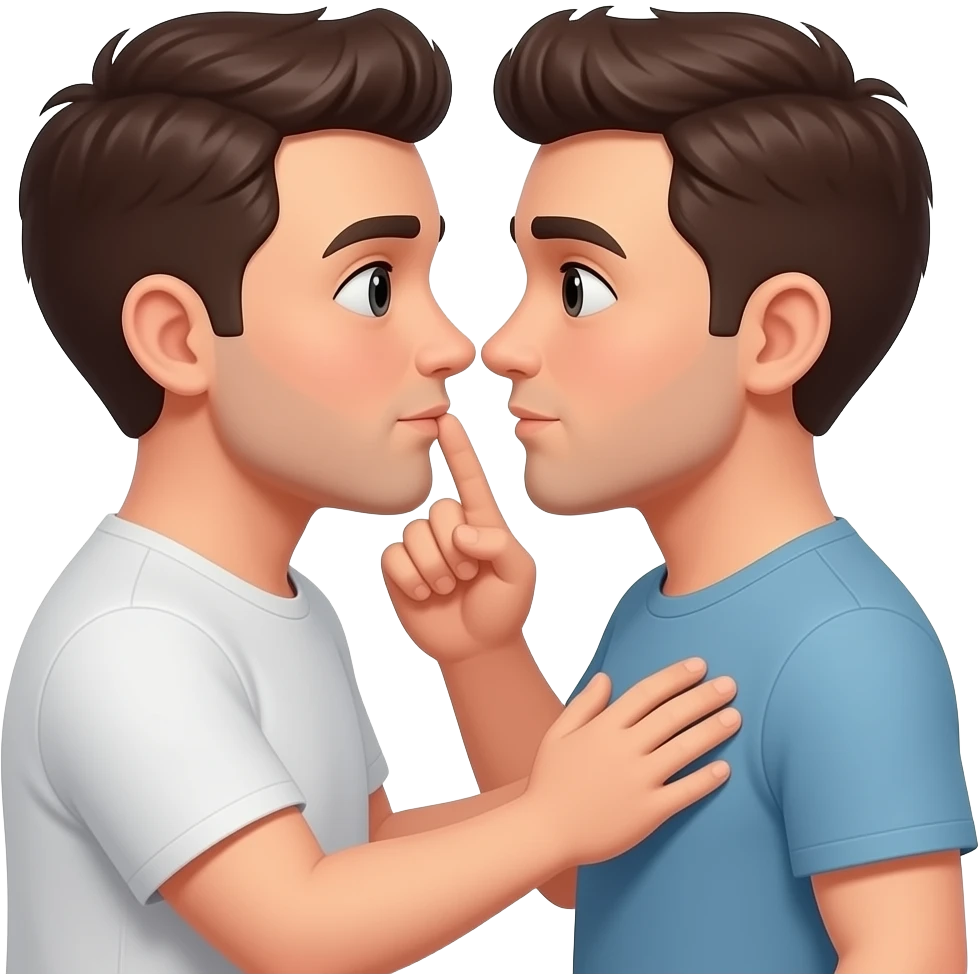 Men having sex with emoji