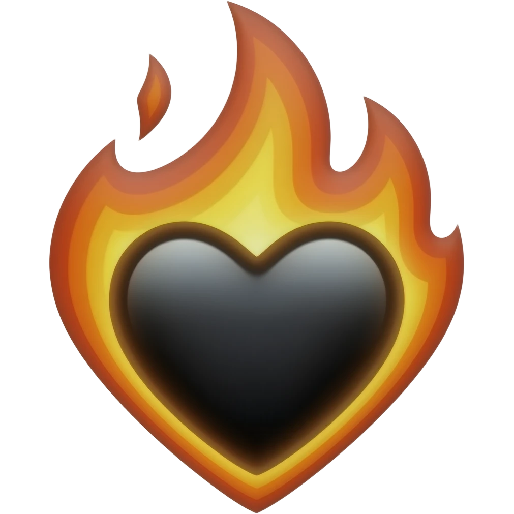 AŞK FİRE AND BLACK HEART emoji