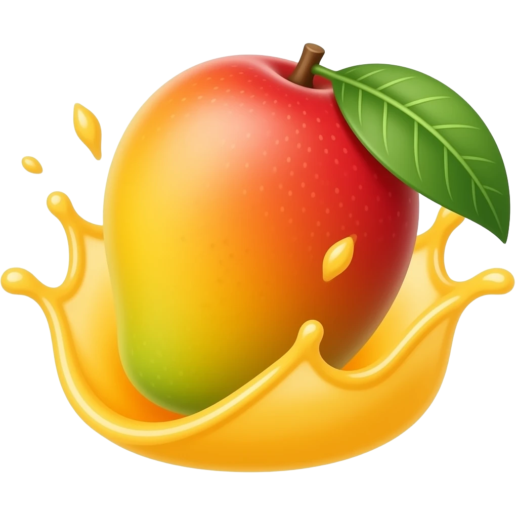 Mango dance with juices with out any people pic emoji