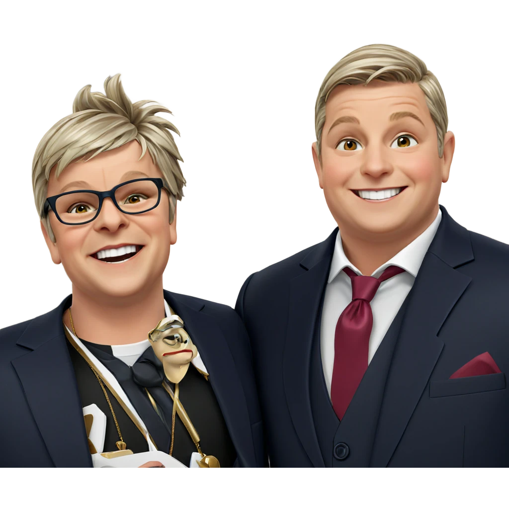 smiling boys in formal attire emoji