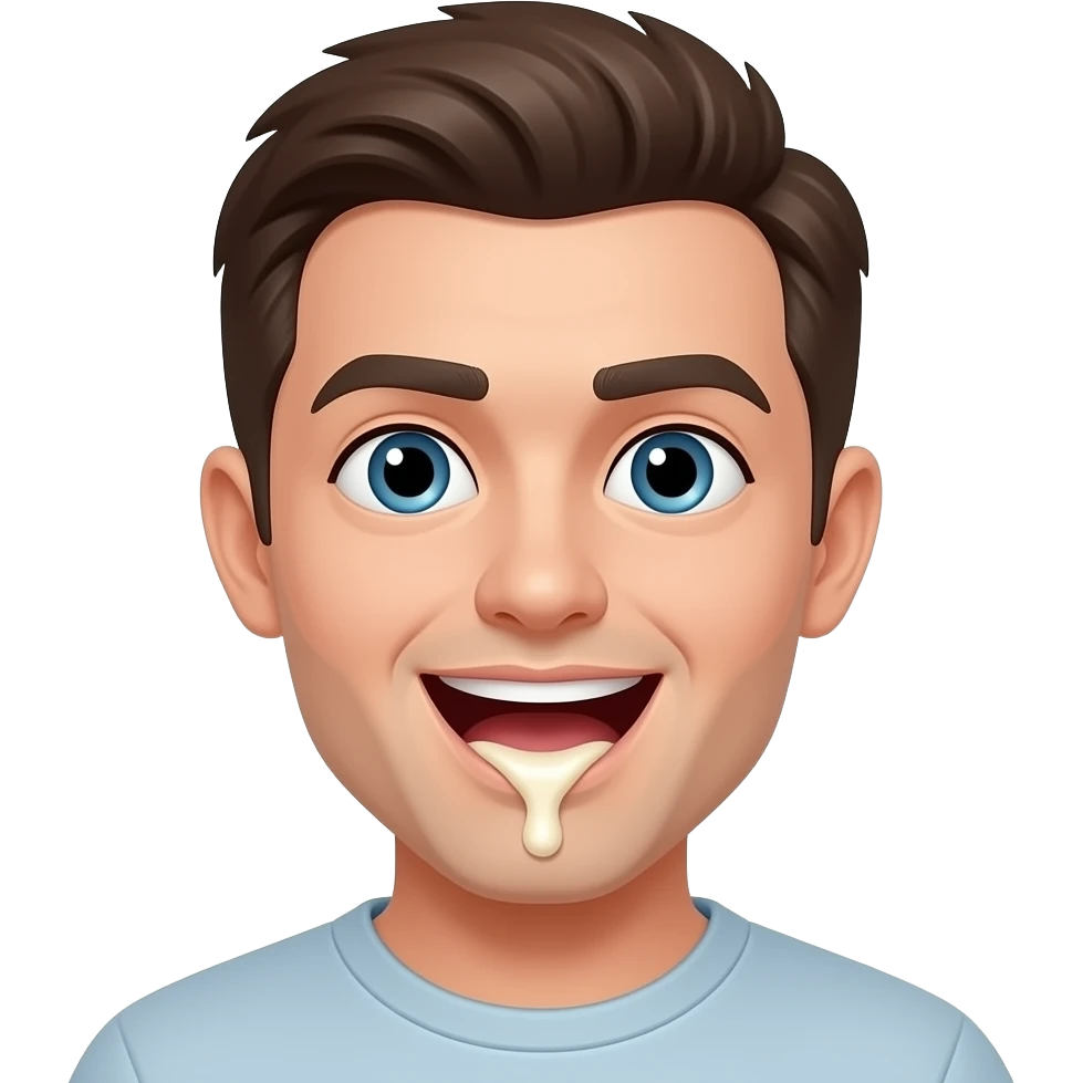 Creamy in mouth  open emoji